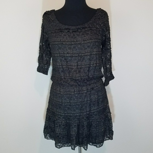 Soulmates Dresses & Skirts - Soulmates Shimmery Lace Cinched Waist Dress, Large